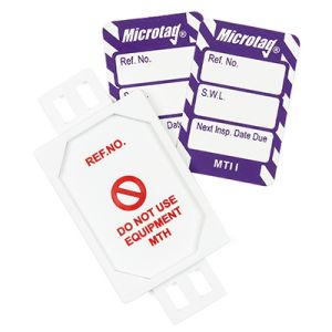 Microtag Tag for Lifting Equipment - SWL Next Inspection Date Due (Pack of 20)