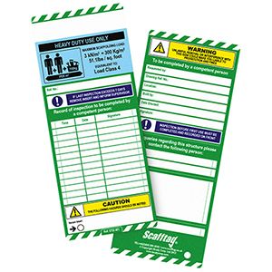 Colour Coded Scafftag Inserts