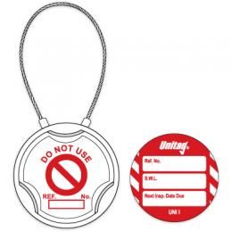 Unitag for Lifting Equipment - 'SWL' Next Inspection Date Due (Pack of 20) - 228mm Stainless steel Strop
